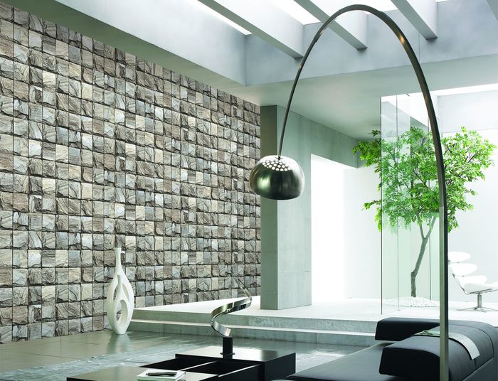 Giấy dán tường giả đá đem lại vẻ đẹp mới lạ cho mọi công trình